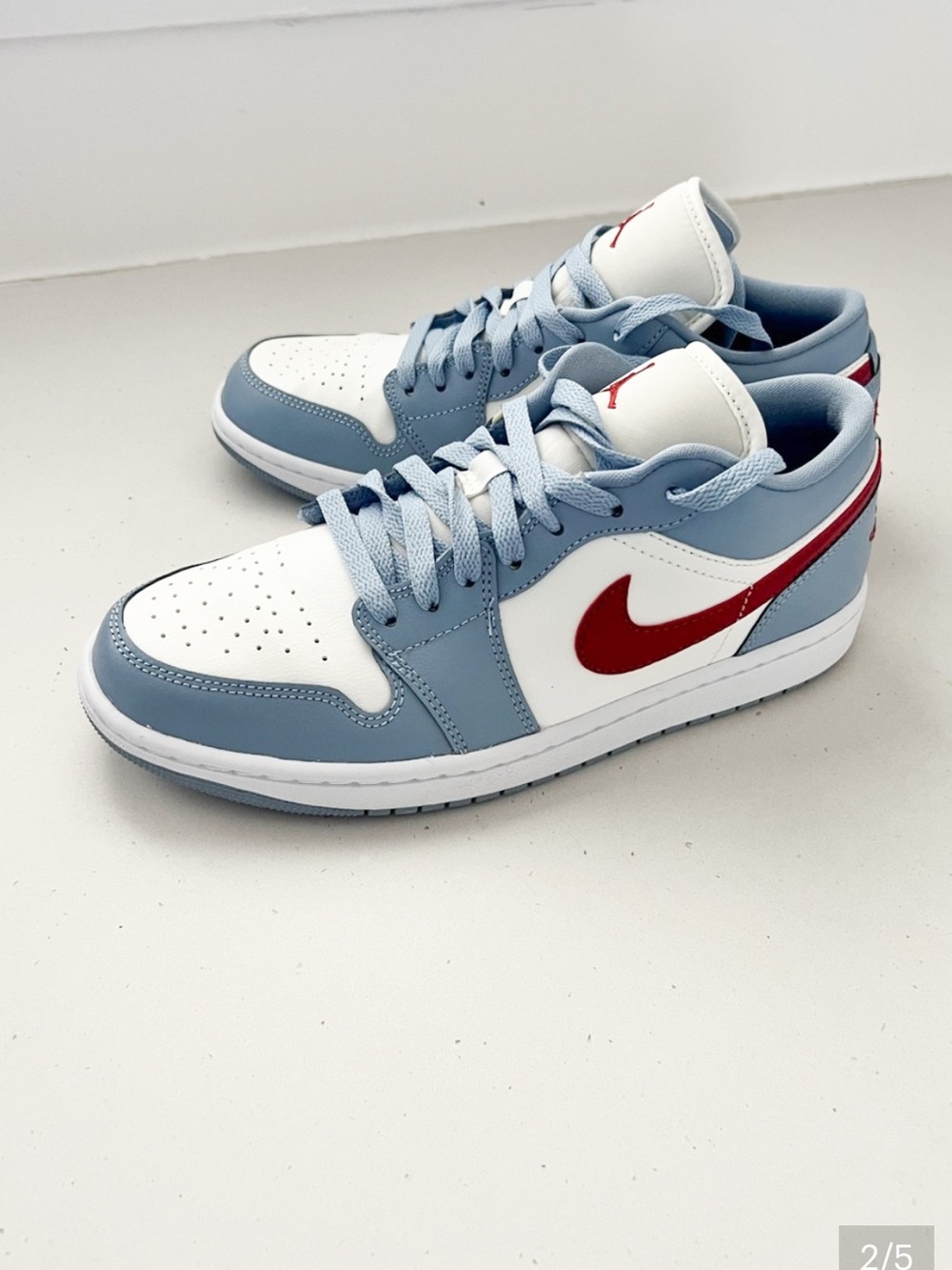 Air Jordan 1 Low Women’s Blue Whisper Dune Red DC0774-164 Size 9.5 Sneakers